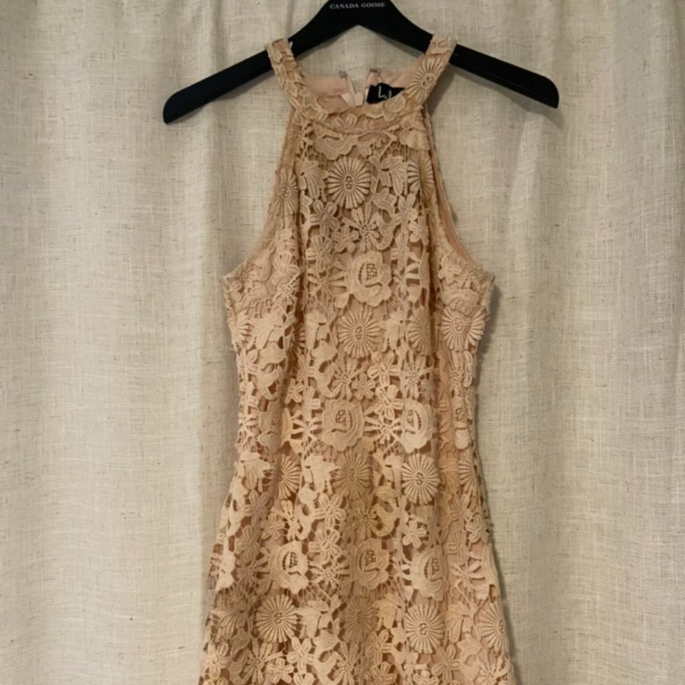 Lulu's Pink Lace Dress